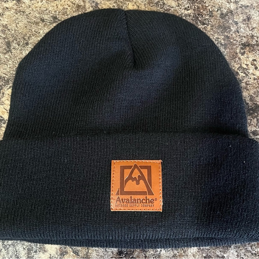 Avalanche Black Knit Beanie